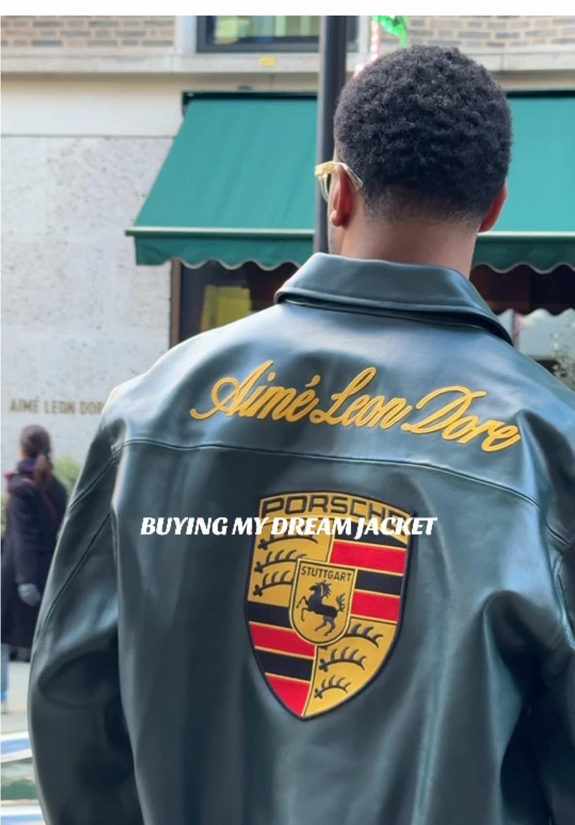 shopping for my dream jacket! Im obsessed with porsche on the back #shopping #menswear #fashion #clothes #shops #aimeleondore #cars #porsche #design 