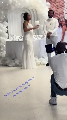 Annoucing our pregnancy at our wedding reception #forever #fyp #nursestiktok #OnCloudGary #reception #pregnancyannouncement 