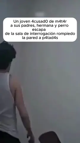 Con 24 años y después de m4ta4r a su familia, intento escapar, dando patas en la pared. #joven #escape #pared #policia #españa #noticia #informacion
