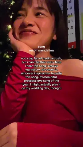 it’s the song you play after all the chaos, and then one day you meet someone who celebrates your existence. makes you feel seen and deserving. 🥹 p.s. the whole song got me like 🤯🤯🤯🥹🥹🫵🏻🫶🏻😌☺️🤎🤎🤎💍💒❤️❤️❤️ #fyp #pov #relationshipgoals #musicrecommendations #lovesong #weddingsong #nadinamizah #semuaakudirayakan 