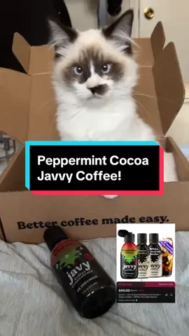 Peppermint Cocoa flavor Javy coffee limited edition hurry and get yours now! #kitten #javy #coffee #tiktokshopblackfriday #tiktokshopcybermonday #tiktokshopaffiliate @Javvy Coffee 