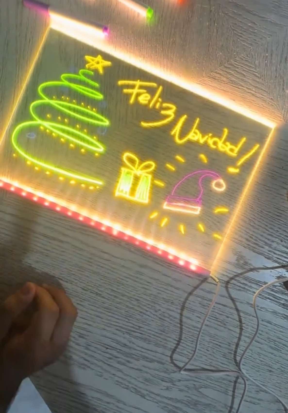 Tablero Acrílico Led #navidad #tablero #led #regalo #niños #viral #viralproducts #tiktokmademebuyit 