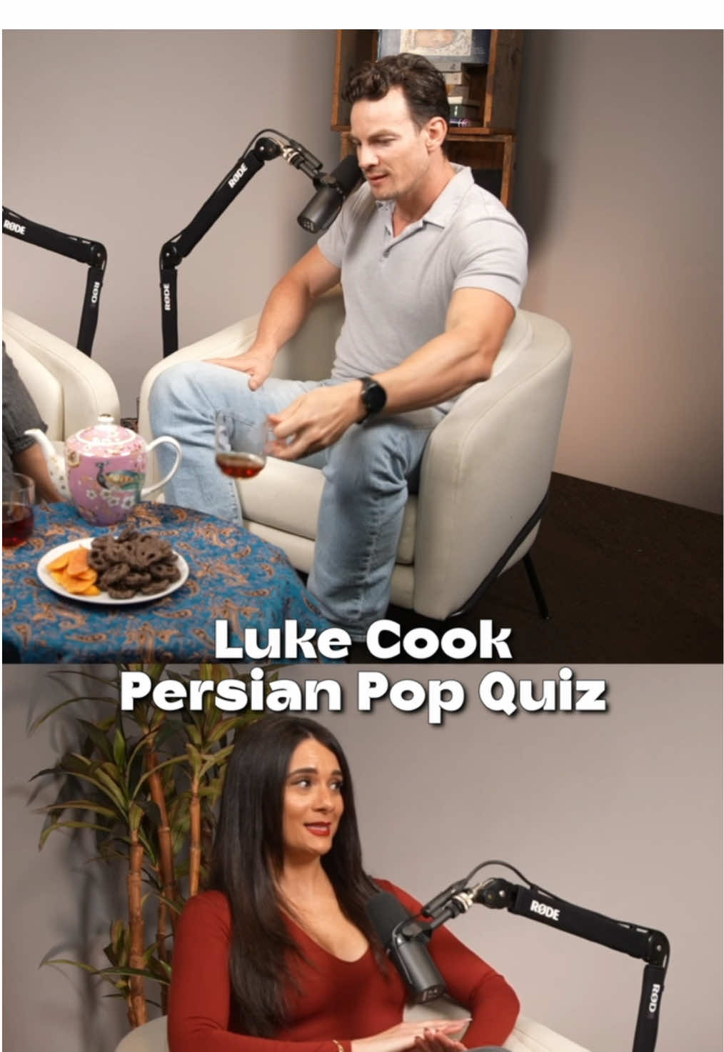 Australian actor @Luke Cook plays Persian Pop Quiz! Full episode available via link in bio, and on Spotify 💜 #Persian #Fun #Comedian #Culture #Australia #Iran #LukeCook #NazaninNour #MehmooniWithNazanin 