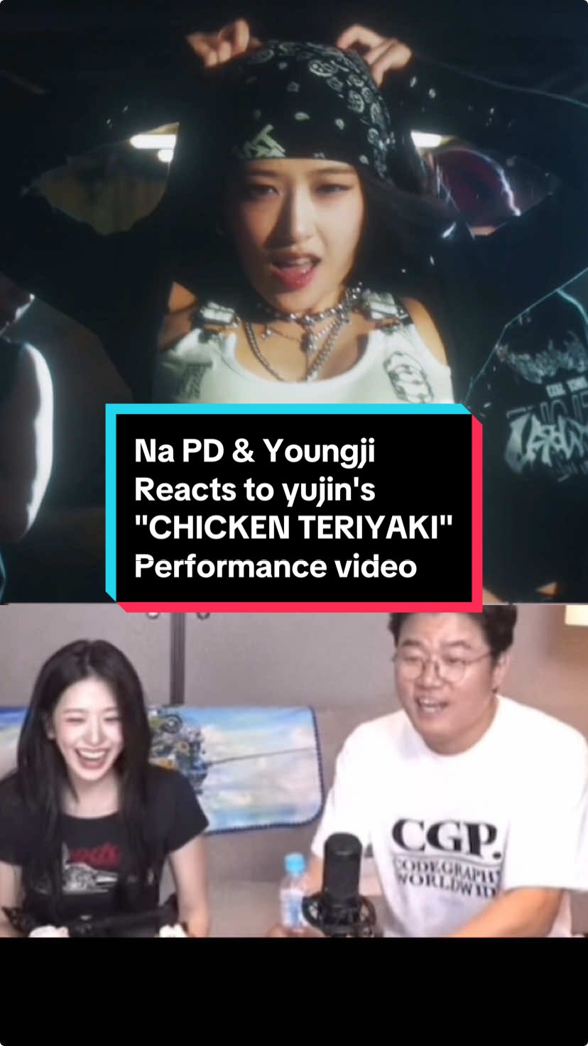 NA PD & Youngji reacts to yujin's CHICKEN TERIYAKI performance video 🔥 #anyujin #iveyujin #안유진 #yujin #youngji #napd #fypシ 