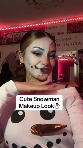 Cute Snowman Makeup Look ⛄️✨ #fypシ #fashion #makeup #morphcostumes #makeuptutorial #christmas #snowman 