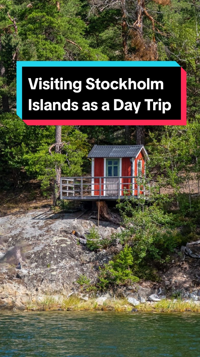 Fjäderholmarna island my favorite day trip from Stockholm!  Comprising over 30,000 islands, Stockholm is nestled in a massive archipelago in the Baltic Sea. It’s actually one of the largest archipelagos in the world!  If you have some extra time during your visit to Stockholm, I definitely recommend getting out into the archipelago and exploring some of Stockholm’s islands.  There are a number of ferry services departing daily to various islands from the Strandvagen ports.  Featuring forests, islets, and rocky shorelines, the archipelago is quite picturesque. Each island possesses its own distinct character.  A personal favorite for me is Fjäderholmarna. Known for its charming blend of natural beauty and artisan culture, Fjäderholmarna offers a serene escape with its quaint craft studios, a microbrewery, and artisanal food stalls.  Enjoy a nice seafood lunch at Restaurang Rökeriet. You can sunbathe on the large granite stones or go for a quick dip in the water.  #stockholm #daytrip #sweden  #visitstockholm #swedentravel 