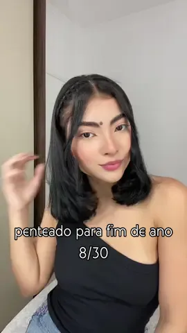 Dia 8 de 30 dias de penteado para Natal e Ano Novo 🎄🥂🤍 #peinados #holidayhairstyle #christmashairstyles 