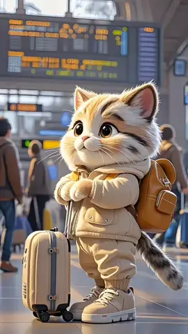 Cat video in bus station #foryou #foryoupage#virl #virlvideo #100kfollowers#10millionviews#100k #cats#catvideos#funnycatvideos