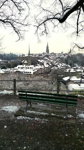 Snowy Bern by drone 😍 #dji #switzerland #bern most beautiful city 😍 