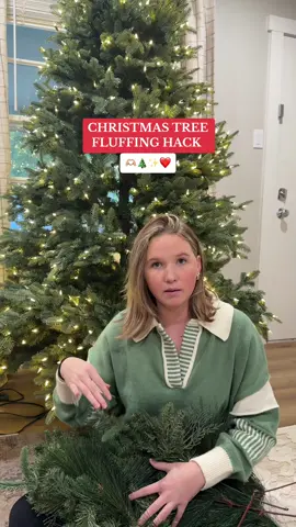 the ULTIMATE christmas tree hack🤩🫶🏼 a life saver 🎄 #hack #treefluffing #christmashack #christmastip #christmasdecor #christmasdecorating #LifeHack #postgrad #wife #Lifestyle 
