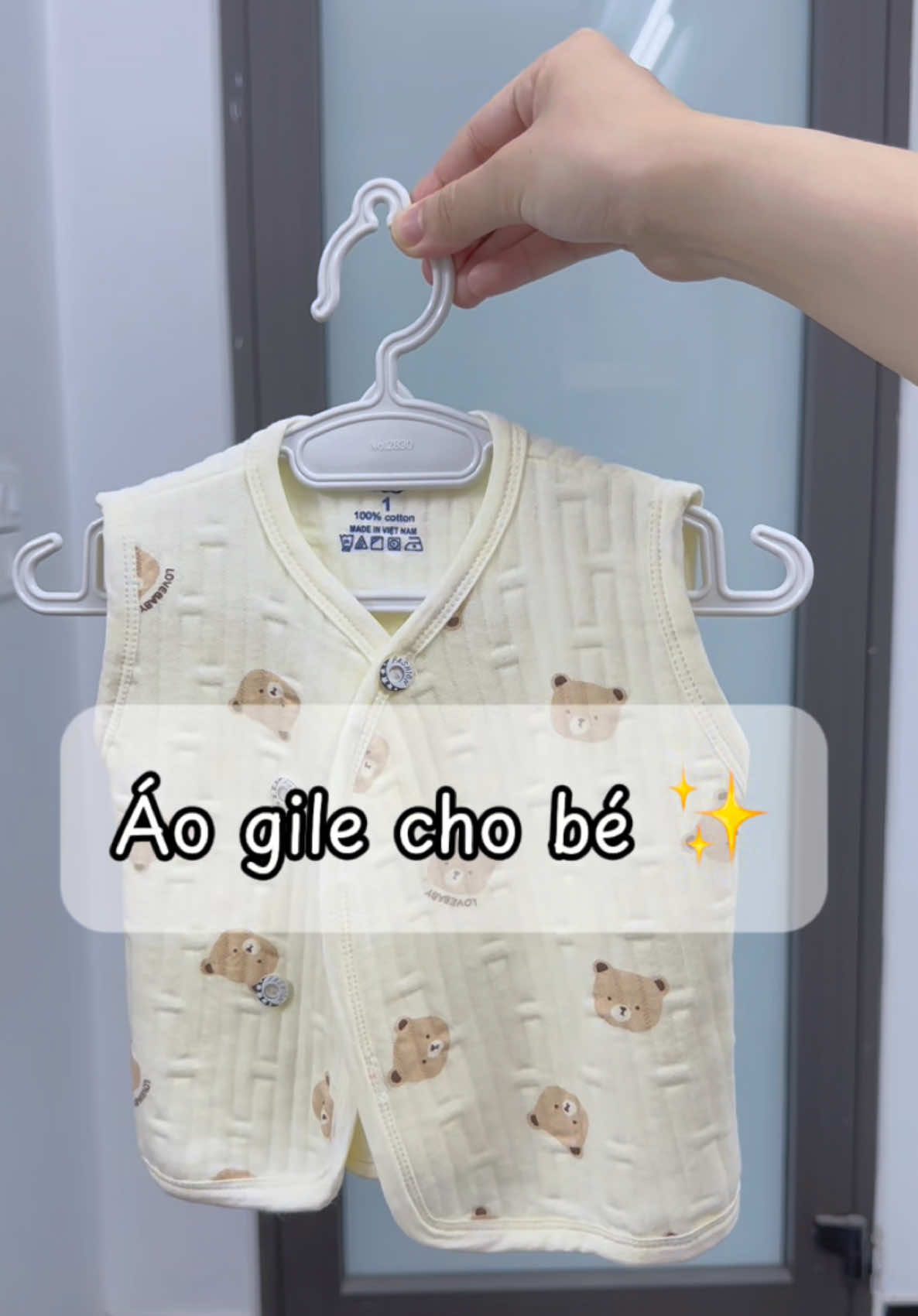 Áo Gile Xốp Gấu Hoạ Tiết Himom #mebau #mebauthongthai #mebimsua 