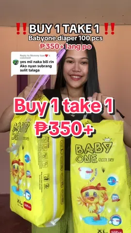 Replying to @Mommy love❤️ buy 1 take 1 babyone diaper #diaper #babyone #babyonediaper 