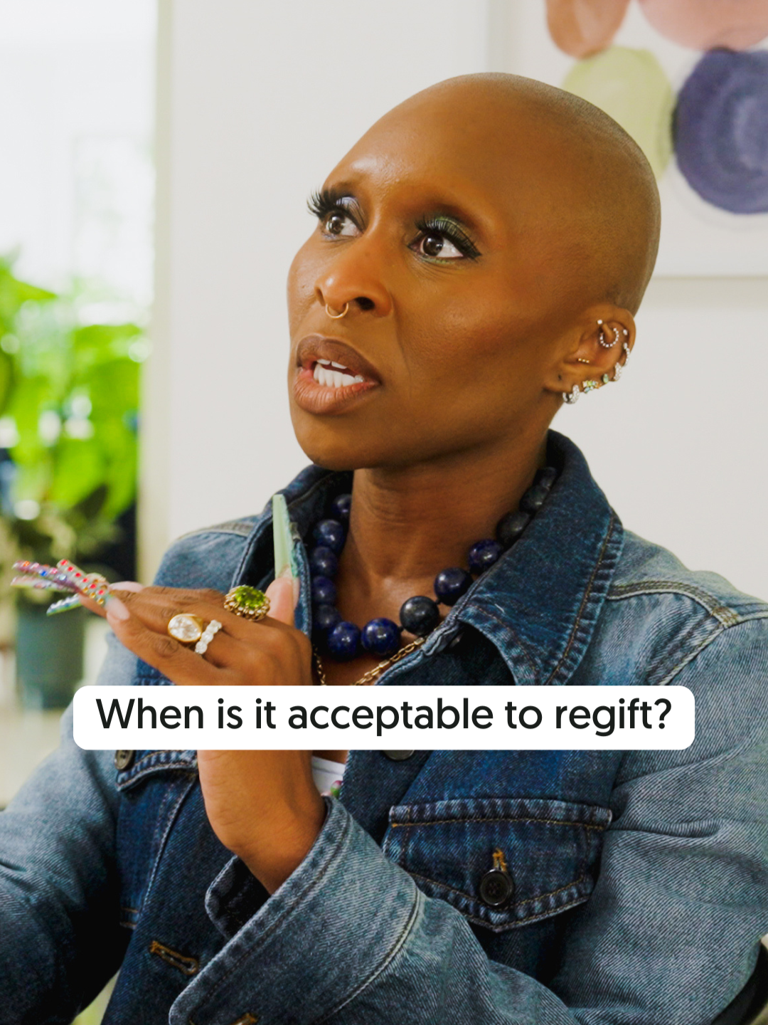 Holiday season is upon us! Do you think it's acceptable to regift?? Meanwhile, the gift that Cynthia, Ariana, and the team gave us with #Wicked, I'm never giving that up 🙌🏾 #cynthiaerivo #elphaba #wickedmovie