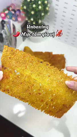 Mực cán tẩm gia vị ăn cuốn quá đii🦑🌶️#pikayy #xuhuong #muccantamgiavi 