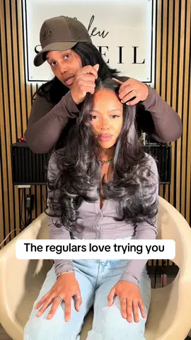 Aht aht 🤣🤣 #clientreview #hairtok #salontalk 