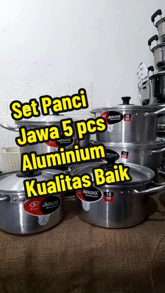 Set Panci Jawa 5 pcs Aluminium #panci #pancijawa #pancialuminium   #alatmasak #perlengkapandapur #promo #cuantanpabatas #wibgajian 