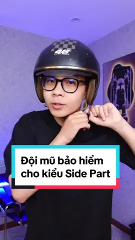 Trả lời @Công Quân Cách đội mũ bảo hiểm cho kiểu tóc Side Part