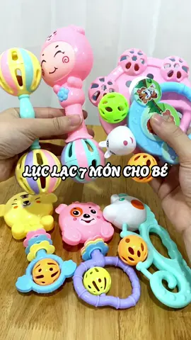 ✨ Lục lạc cầm tay 7 món cho bé 👼 #luclaccamtay #luclacchobe #xucxacchobe #luclacxucxac #tiemnhabexe