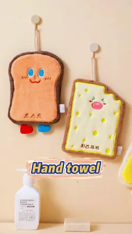 Creative Cute Kawaii Food Toast Cake Donut Theme Hand Towel, Dry Hands Instantly Kitchen Household Cleaning Cloths Towel Thick Coral Fleece Hanging Towel -Cheese Biscuit #cybermonday #blackfriday #gift #cute #kawaii #tiktokmademebuyit #tiktokshop #fyp #handtowel #towel