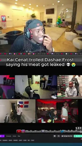 Kai Cenat trolled Dashae Frost saying his meat got leaked  💀😭#twitch #kaicenat #deshaefrost #funny #fyp 
