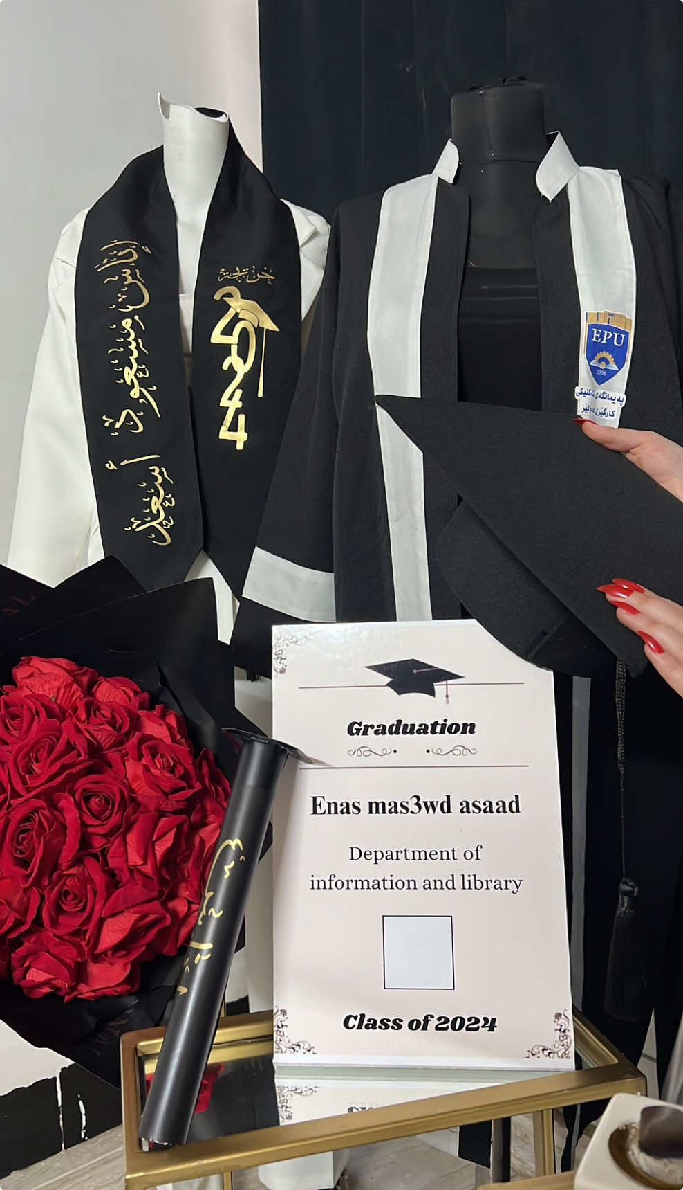 هەموو جۆرە ڕۆب، کڵاو، شاڵ، بۆردی پەنجەمۆر، مبخرە هەموو بابەتەکانی تایبەت بە تەخەروج بەردەستە لە tazra.design بە جوانتیرن باشترین کوالێتی لەسەر خواستی خۆتان ‎گەیاندنمان هەیە بۆ هەموو کوردستان و عیراق📦🚚 ‎يوجد توصيل لجميع محافظات 📦🚚 #tazradesign #packaging #aesthetic #aestheticgift #kurdistan #iraq #erbil #chocolate #graduation #graduationday🎓 #تخرج #zanko #paymanga #fyp #fypシ #fypviralinstagram #hawler_slemani_dhok_karkuk_hallabja_zakho👑❤️👑❤️👑❤️ #fouryoupag