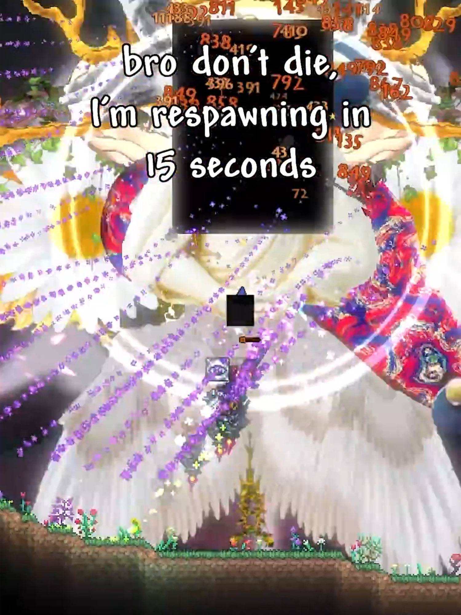 bro im respawning in 15 seconds, just don't die #terraria #terrariagameplay #terrariamemes