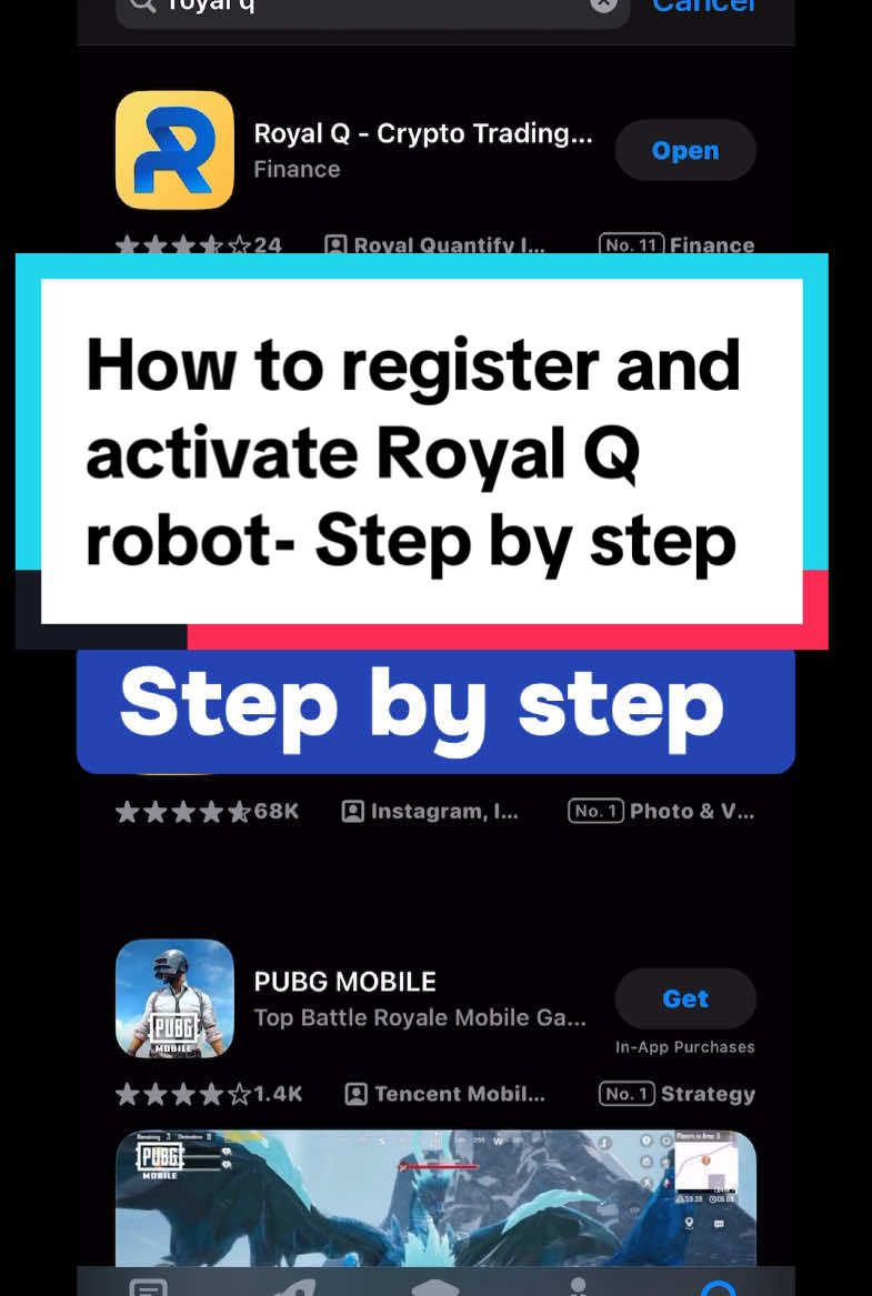How to register and activate Royal Q robot - step by step #cryptostarsinternational #bitcoin #crypto #royalq #binance #cryptocurrency #cryptoyrading #robotic #workfromhome #earn #blockchain #foryoupage❤️❤️ #foryour #onlinebusiness #uganda #worksmarternotharder #earnmoneyonline #earnonline #marketing 