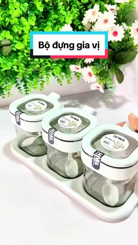Bộ đựng gia vị nhà bếp, combo 3 hủ chưa tới 100k #hudunggiavi #nhabep #tiepthilienket #xuhuong #camvan877 