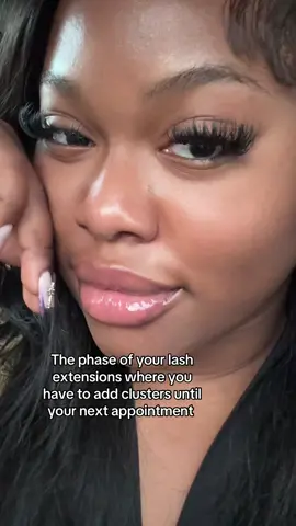 I didn’t book my fill in appointment in time 😞 #lashextensions #clusterlashes #fyp 