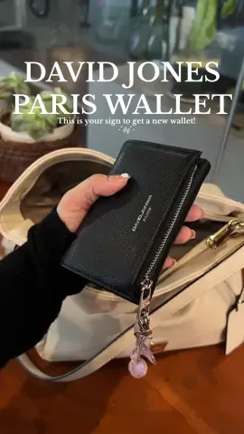 To my girlies!!! Found the perfect compact wallet from David Jones Paris!  #fyp #viral #trending #wallet #davidjonesparis #compactwallet #smallwallet #blackwallet #shortwallet 