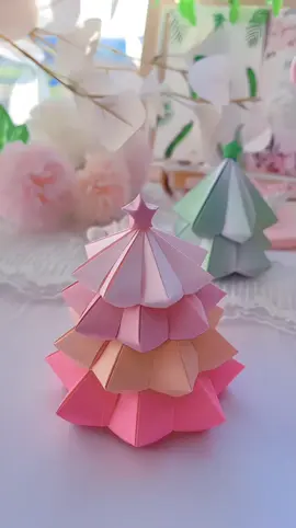 Hướng dẫn làm cây thông bằng giấy cứng màu 🎄 #xuhuong #noel #caythongnoel 