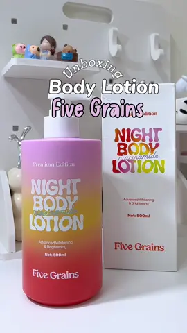 1 em bodylotion không hề bết dính 1 xíu nào luôn #bodylotion #nightbodylotion #fivegrains #chamne 