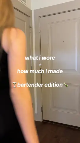 outfits of the week PLUS how much i made each day! #OutfitsOfTheWeek #bartender #countmytipswithme 