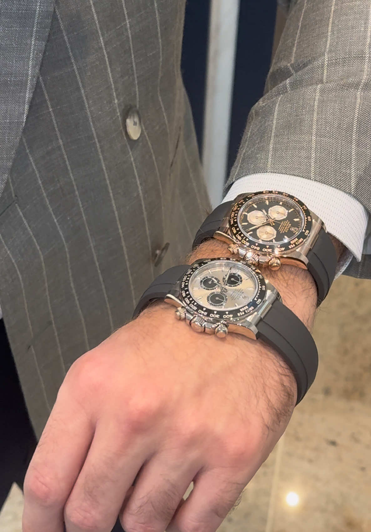 Double trouble #rolex #luxury #fyp #foryou #viral #Lifestyle #suit #daytona 