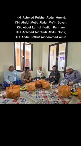 #KH. Achmad Faishol Abdul Hamid, KH. Abdul Majid Abdul Mu'in Bayan, KH. Abdul Lathuf Fadlur Rahman, KH. Achmad Mahfudz Abdul Qodir, KH. Abdul Lathuf Mohammad Amin.