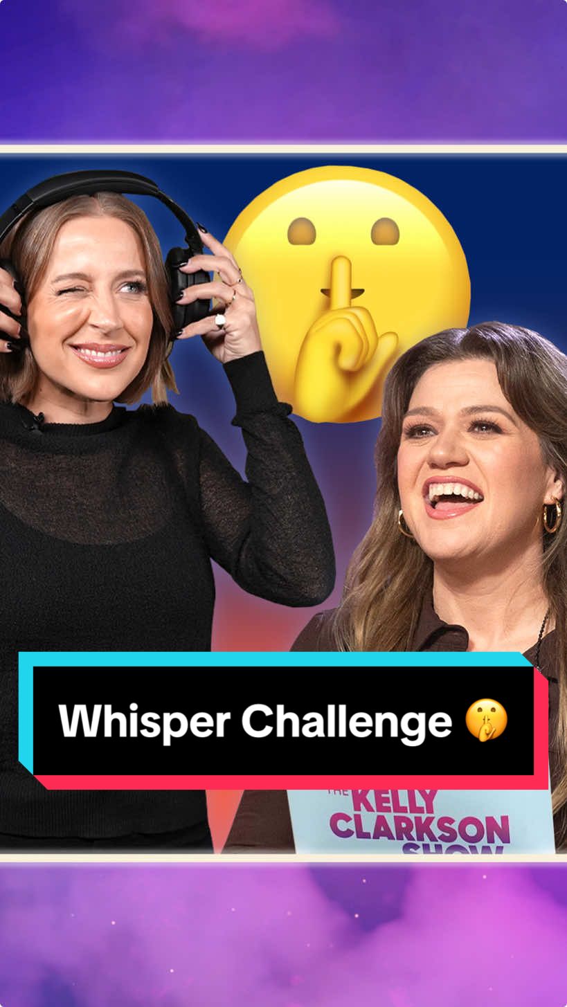 Have never laughed this hard in our entire life 😂🎧 #holiday #game #whisperchallenge #kellyclarkson #funny
