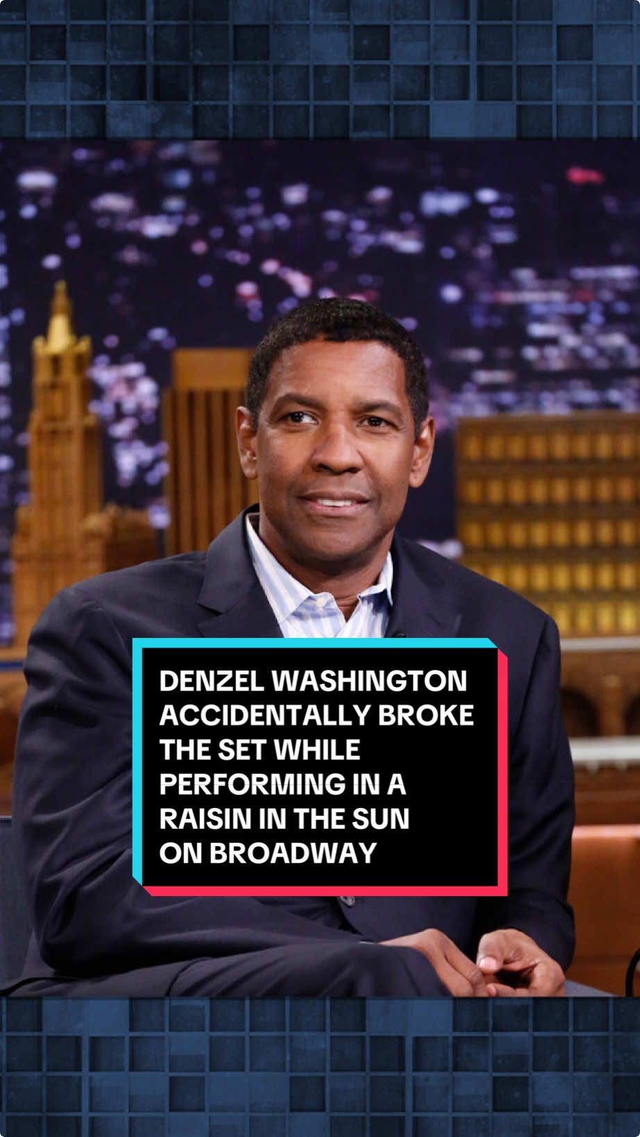 Denzel Washington accidentally broke the set while performing in A Raisin in the Sun on Broadway 🤣 #FallonFlashback #TonightShow #DenzelWashington #ARaisinInTheSun #JimmyFallon #Gladiator  Original Air Date: 02/27/2014 