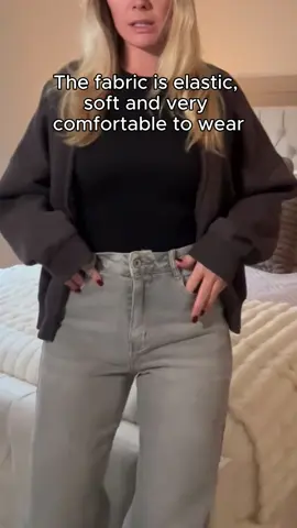 KatchMe Women's Casual Mid-Rise Wide Leg Stretchy Jeans #TikTokMadeMeBuyIt #TikTokShop #foryou #spotlight #fashiontok 