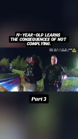 A 19-year-old learns the consequences of not complying #police #bodycam #copsusa #arrest 