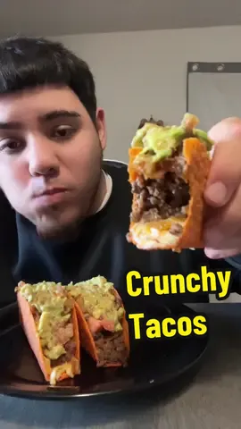 Homeade tacos- ground beef, cheese, sour cream, caramelized onions, and guac #FoodTok #fypシ #mukbang #Foodie #eating #fyppp #fyp #viralvideo #creatorsearchinsights 