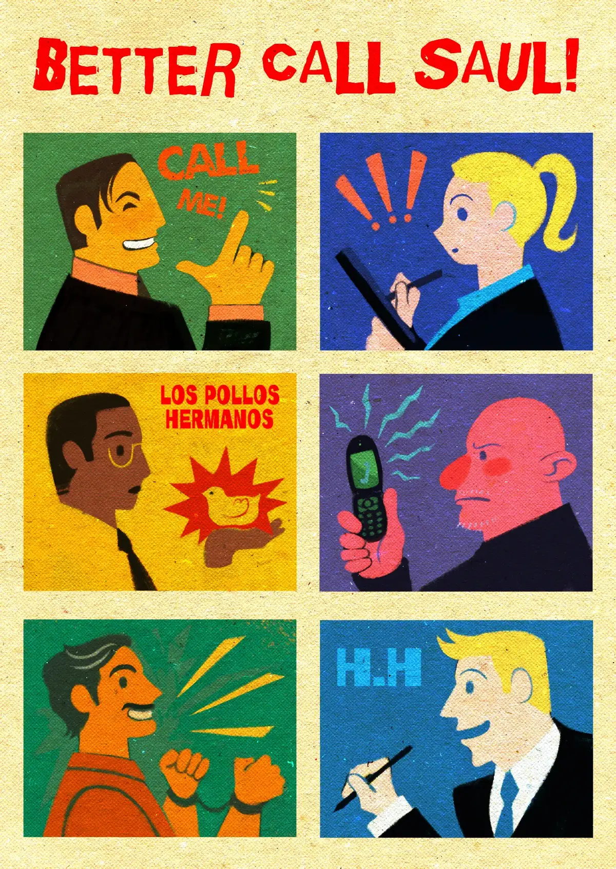 I've designed some stickers of #bettercallsaul characters, yes I still love that show dearly, and they seem to look like a good poster! too bad the resolution is too low but who cares  #saulgoodman #kimwexler #gusfring #gustavofring #mikeermantraut #lalosalamanca #howardhamlin #lalo #saul #bcs #art #medibang 