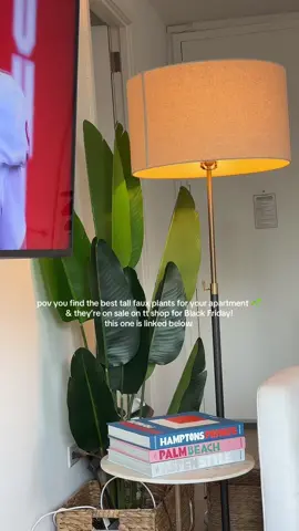 the best tall faux plants are hard to find im linking my favorite one here! the faux olive tree doesnt go with my apartment vibes but I love this big leafy one! #fauxplants #artificialplants this is a birds of paradise plant