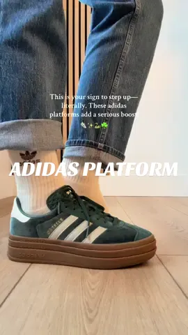🐍They add 1-1.5 inches of height while keeping your style on point! #adidasplatforms #SneakerBoost #adidasplatform #gazellebold #creatorsearchinsights #sneakerheads 