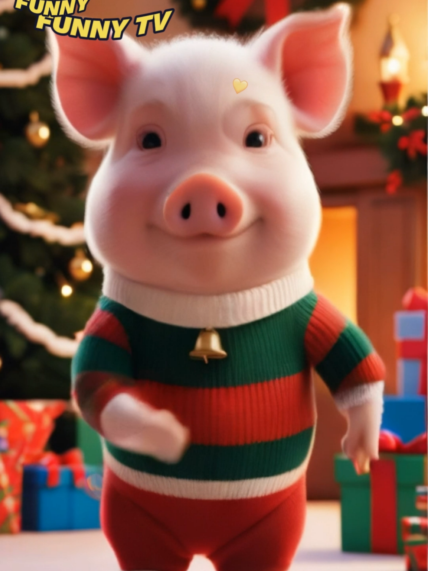 Funny Pig dance with the Jingle Bells Christmas song #kids #kidstiktok #jinglebells #jinglebellschallenge #jinglebellsdance #christmassong #christmas2024 #pig #cutepig #pigdance #fyp #foryour #forkids #funnyfunnytv