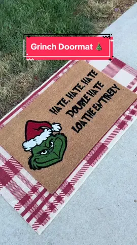 Make a Grinch doormat with me. 💚 Available on my website. 🎄 #christmas #grinch #doormat #christmasdoormat #doormats #diyproject #grinchmas #DIY #grinchdoormat #diycraft #SmallBusiness #grinchdecor #customdoormat #homedecor #christmasdecor #diydoormat #diyhomedecor #christmasdiy 