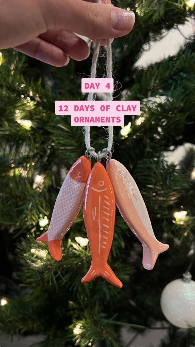 @Anthropologie inspired sardine ornament 🐟 #airdryclay #airdryclayideas #diygiftideas #diyornaments #diychristmasdecor #delaysardine 