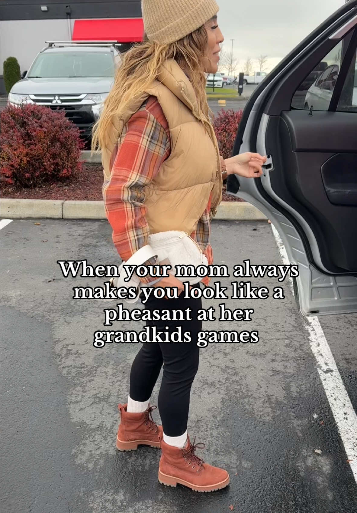 Cutest nana ever!!  Perks of being the same size as my mom I love shopping in her closet 🤭.     #momtok #outfitinspo #outfit #falloutfit #sportsmom #basketball #gameday #momanddaughter #fyp #style #nana #grandmasoftiktok #trending #humor #MomsofTikTok #boymom #aau #aaubasketball 