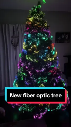 Put up our new fiber optic christmas tree. So many modes. Love it #holiday #christmastree #christmasdecor #christmas #fiberoptics 