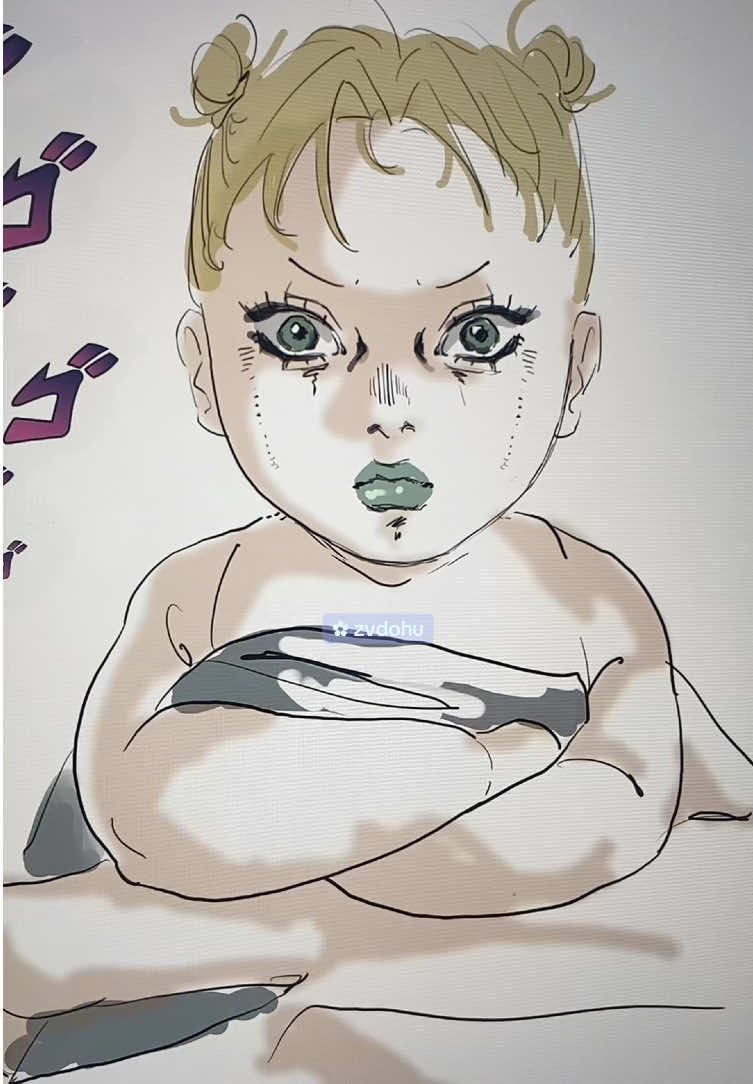 came back after 5 months just to post this thankyou ☃️ [insta: zvdohu]  ref: the ki sisters webtoon  #jjba #jojosbizarreadventure #fypシ゚ #fanart #queennevercry ! 