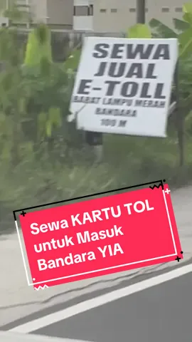 Sewa KARTU TOL untuk masuk ke BANDARA YIA JOGJA #bandarayiajogjakarta✈ #parkirbandarayia #parkirvipbandara #sewakartutol #sewaemoney 